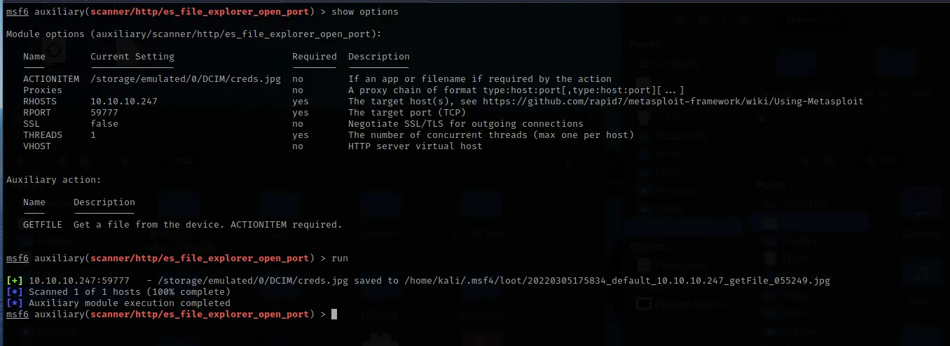 Metasploit GETFILE downloading creds.jpg