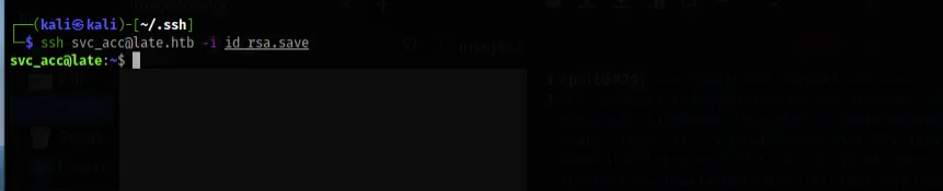 SSH login as svc_acc