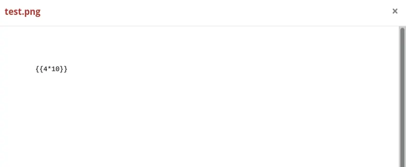 SSTI test with {{4*10}}